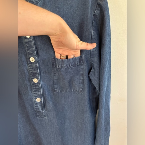 Coldwater Creek women’s M shirt lagenlook minimalist classic romantic prairie - Picture 6 of 9